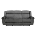  Manufacturer Color_Charcoal Motion Type_Reclining -- Homelegance Brennen Reclining Fabric Sofa IMAGE 1