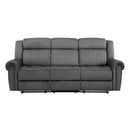  Manufacturer Color_Charcoal Motion Type_Reclining -- Homelegance Brennen Reclining Fabric Sofa IMAGE 1