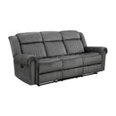  Manufacturer Color_Charcoal Motion Type_Reclining -- Homelegance Brennen Reclining Fabric Sofa IMAGE 2