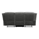  Manufacturer Color_Charcoal Motion Type_Reclining -- Homelegance Brennen Reclining Fabric Sofa IMAGE 3