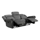  Manufacturer Color_Charcoal Motion Type_Reclining -- Homelegance Brennen Reclining Fabric Sofa IMAGE 4