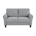  Manufacturer Color_Dark grey -- Homelegance Ellery Stationary Fabric Loveseat IMAGE 1