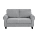  Manufacturer Color_Dark grey -- Homelegance Ellery Stationary Fabric Loveseat IMAGE 1