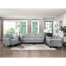  Manufacturer Color_Dark grey -- Homelegance Ellery Stationary Fabric Loveseat IMAGE 5