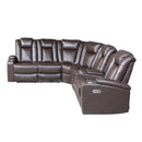  Homelegance Caelan 9366DB*SC 3 pc Power Reclining Sectional with Drop-Down Cup Holders, Reading Lights, Console, Storage Arms with Cup holders IMAGE 2
