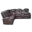  Homelegance Caelan 9366DB*SC 3 pc Power Reclining Sectional with Drop-Down Cup Holders, Reading Lights, Console, Storage Arms with Cup holders IMAGE 3