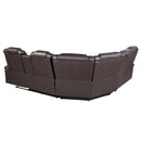  Homelegance Caelan 9366DB*SC 3 pc Power Reclining Sectional with Drop-Down Cup Holders, Reading Lights, Console, Storage Arms with Cup holders IMAGE 4
