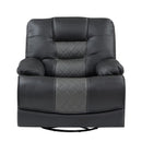  Homelegance Fabian 9388GRY-1 Swivel Glider Reclining Chair IMAGE 1