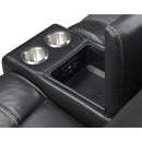  Homelegance Fabian 9388GRY-2 Double Glider Reclining Love Seat with Center Console, Receptacles and USB Ports IMAGE 5