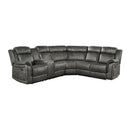  Manufacturer Color_Brownish grey -- Homelegance Centeroak Reclining Fabric 3 pc Sectional IMAGE 1