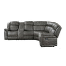  Manufacturer Color_Brownish grey -- Homelegance Centeroak Reclining Fabric 3 pc Sectional IMAGE 3