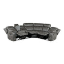  Manufacturer Color_Brownish grey -- Homelegance Centeroak Reclining Fabric 3 pc Sectional IMAGE 5