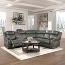 Manufacturer Color_Brownish grey -- Homelegance Centeroak Reclining Fabric 3 pc Sectional IMAGE 7