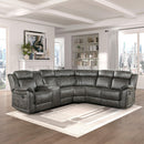  Manufacturer Color_Brownish grey -- Homelegance Centeroak Reclining Fabric 3 pc Sectional IMAGE 8