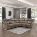  Manufacturer Color_Sandy Brown -- Centeroak 9479SDB*SC 3 pc Reclining Sectional with Left Console IMAGE 8