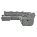  Manufacturer Color_Dark grey -- Tesoro 9509DG*65LRR 6 pc Modular Reclining Sectional with Left Chaise IMAGE 1