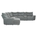  Manufacturer Color_Dark grey -- Tesoro 9509DG*65LRR 6 pc Modular Reclining Sectional with Left Chaise IMAGE 2