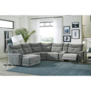  Manufacturer Color_Dark grey -- Tesoro 9509DG*65LRR 6 pc Modular Reclining Sectional with Left Chaise IMAGE 6