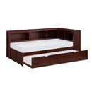  Homelegance Rowe B2013BCDC-1BCR* Twin Bookcase Corner Platform Bed with Twin Trundle IMAGE 3