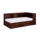  Homelegance Rowe B2013BCDC-1BCT* Twin Bookcase Corner Platform Bed with Storage Boxes IMAGE 1