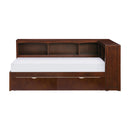  Homelegance Rowe B2013BCDC-1BCT* Twin Bookcase Corner Platform Bed with Storage Boxes IMAGE 2