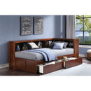  Homelegance Rowe B2013BCDC-1BCT* Twin Bookcase Corner Platform Bed with Storage Boxes IMAGE 4