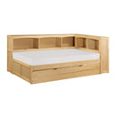  Homelegance Bartly B2043BC-1BCR* Twin Bookcase Corner Platform Bed with Twin Trundle IMAGE 1