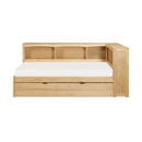  Homelegance Bartly B2043BC-1BCR* Twin Bookcase Corner Platform Bed with Twin Trundle IMAGE 2