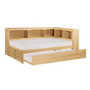  Homelegance Bartly B2043BC-1BCR* Twin Bookcase Corner Platform Bed with Twin Trundle IMAGE 3
