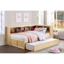  Homelegance Bartly B2043BC-1BCR* Twin Bookcase Corner Platform Bed with Twin Trundle IMAGE 4