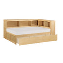  Homelegance Bartly B2043BC-1BCT* Twin Bookcase Corner Platform Bed with Storage Boxes IMAGE 3