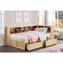  Homelegance Bartly B2043BC-1BCT* Twin Bookcase Corner Platform Bed with Storage Boxes IMAGE 4