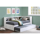  Homelegance Galen B2053BCW-1BCR* Twin Bookcase Corner Platform Bed with Twin Trundle IMAGE 4