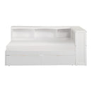  Homelegance Galen B2053BCW-1BCT* Twin Bookcase Corner Platform Bed with Storage Boxes IMAGE 2