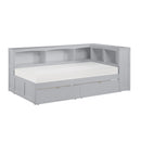  Homelegance Orion B2063BC-1BCT* Twin Bookcase Corner Platform Bed with Storage Boxes IMAGE 1