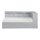  Homelegance Orion B2063BC-1BCT* Twin Bookcase Corner Platform Bed with Storage Boxes IMAGE 2