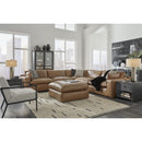  Manufacturer Color_Caramel -- Signature Design by Ashley Emilia Leather Match 5 pc Sectional IMAGE 6