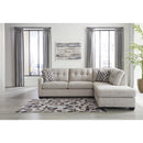  Manufacturer Color_Pebble -- Signature Design by Ashley Mahoney Fabric 2 pc Sectional IMAGE 2