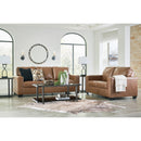  Manufacturer Color_Caramel -- Signature Design by Ashley Bolsena Stationary Leather Match Loveseat IMAGE 11