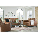  Manufacturer Color_Caramel -- Signature Design by Ashley Bolsena Stationary Leather Match Loveseat IMAGE 13