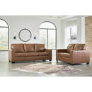  Manufacturer Color_Caramel -- Signature Design by Ashley Bolsena Stationary Leather Match Loveseat IMAGE 6