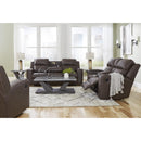  Manufacturer Color_Umber -- Signature Design by Ashley Lavenhorne Rocker Leather Look Recliner IMAGE 13