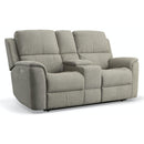 Flexsteel Henry 1041-64PH Power Reclining Console Loveseat w/ PHRs & Lumbar - Maison Elegance Furniture LLC