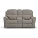 Flexsteel Henry 1041-64PH Power Reclining Console Loveseat w/ PHRs & Lumbar - Maison Elegance Furniture LLC