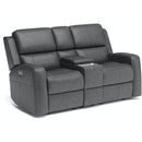 Flexsteel Linden 1043-64PH Pwr Reclining Loveseat w/Console/Pwr Headrests and Lumbar - Maison Elegance Furniture LLC