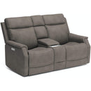 Flexsteel Easton 1520-64PH Pwr Reclining Loveseat w/Console/Pwr Headrests and Lumbar - Maison Elegance Furniture LLC