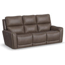 Flexsteel Carter 1587-63PH Power Reclining Sofa with Console and Power Headrests and Lumbar - Maison Elegance Furniture LLC