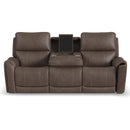 Flexsteel Carter 1587-63PH Power Reclining Sofa with Console and Power Headrests and Lumbar - Maison Elegance Furniture LLC