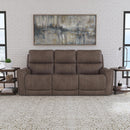 Flexsteel Carter 1587-63PH Power Reclining Sofa with Console and Power Headrests and Lumbar - Maison Elegance Furniture LLC