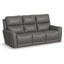 Flexsteel Carter 1587-63PH Power Reclining Sofa with Console and Power Headrests and Lumbar - Maison Elegance Furniture LLC